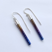 ST1084 multicoloured titanium earrings